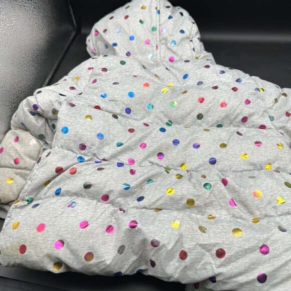 Wonder Nation Grey Multicolored Grils' Puffer Coat Size 2T Length 14.50 Inches - Picture 7 of 9